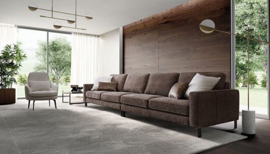 Canapea fixa 4 locuri Russel stil Modern L380cm