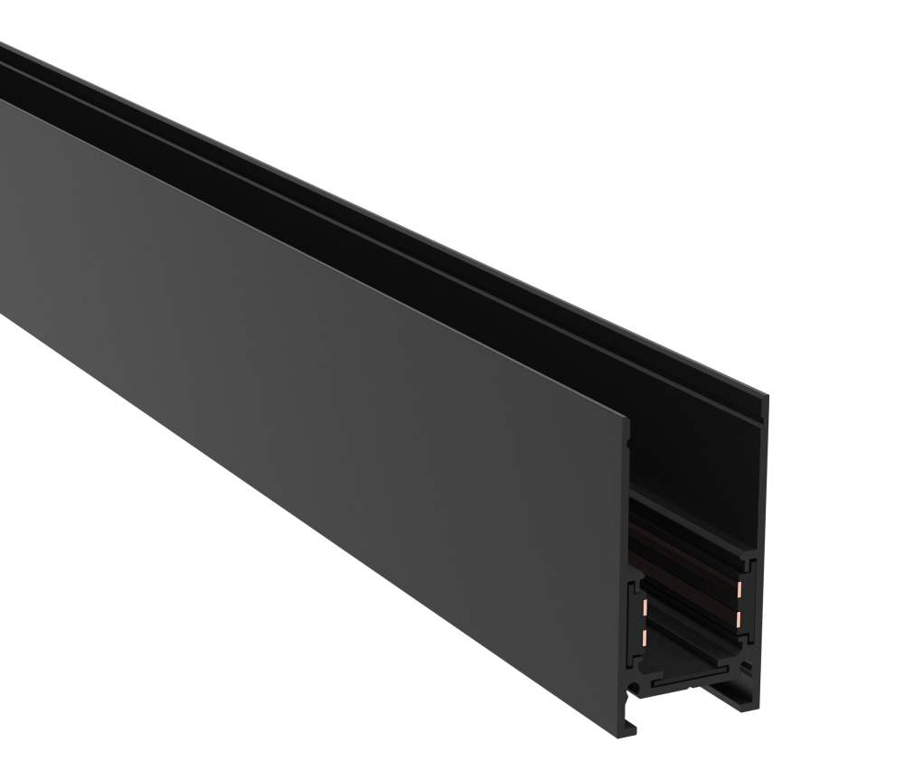 Sina magnetica Exility din Aluminiu Negru L100xH5cm Busbar trunkings Exility