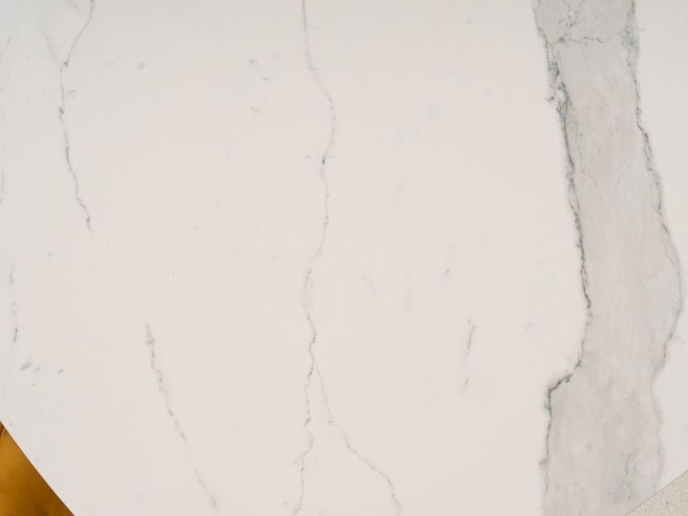 Masa extensibila dreptunghiulara din Ceramica Alb/Negru de 8-10 persoane L160/220x90cm Armani