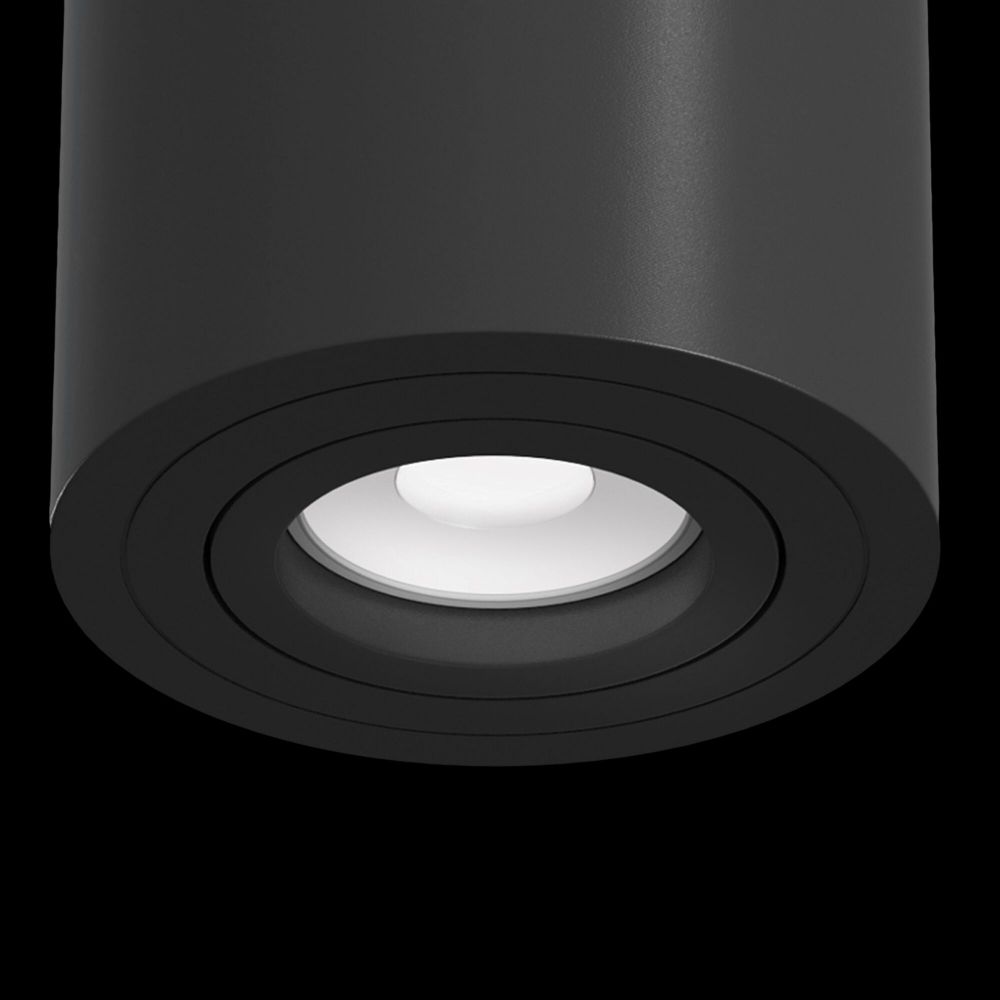 Spot aplicat din Aluminiu Negru D9xH12cm Alfa