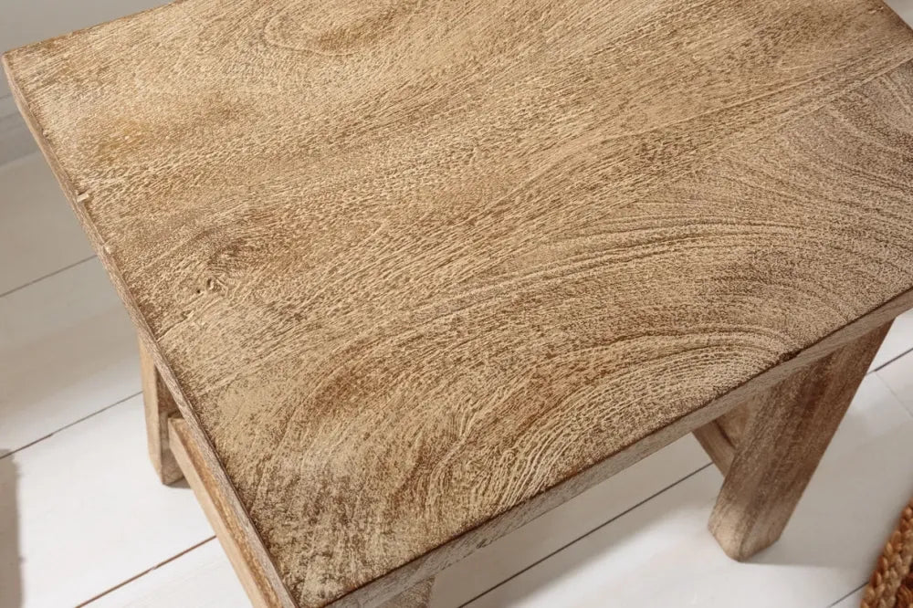 Taburet din Lemn de mango Maro H45xL40cm Finca