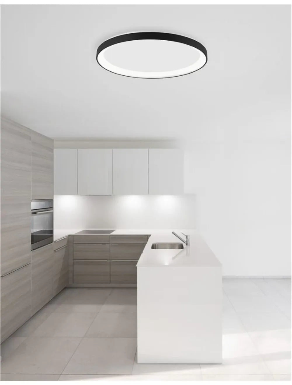 Plafoniera din Aluminiu Negru H6xL38cm IP20 30W 1785lm 2700k PERTINO