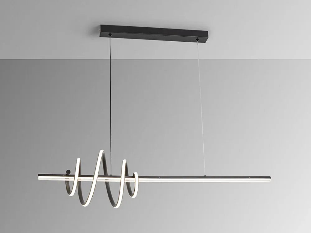 Lustra din Metal Negru H150xL100cm Tornado
