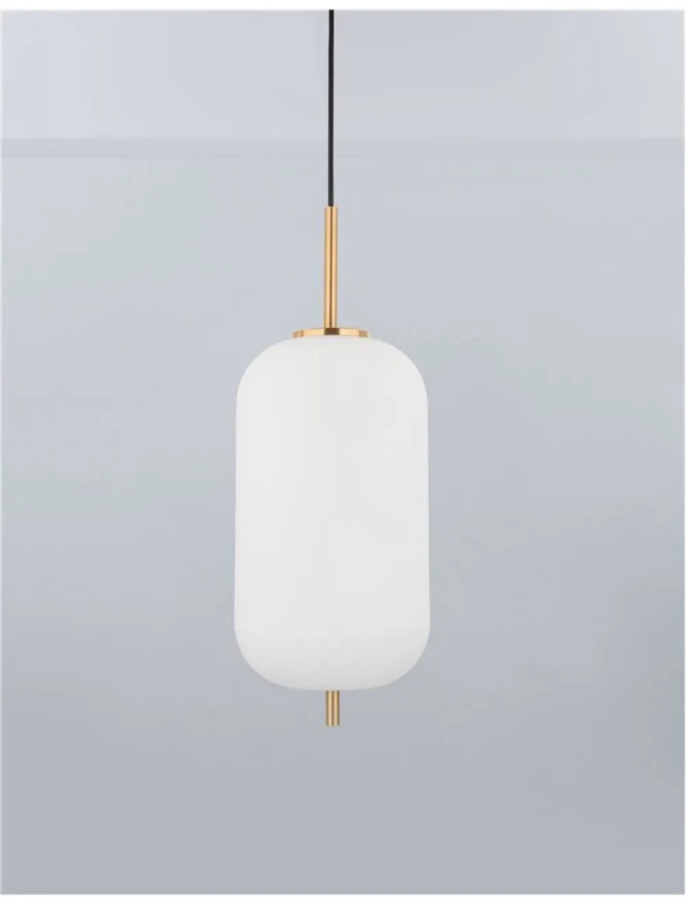 Pendul structura din Metal Auriu si abajur din Sticla Alb H120xL22cm IP20 LATO