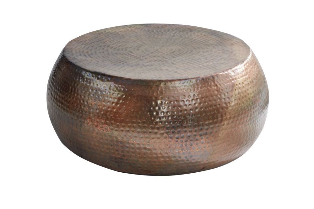 Masuta de cafea Rotunda din Metal Cupru D80xH30cm Orient