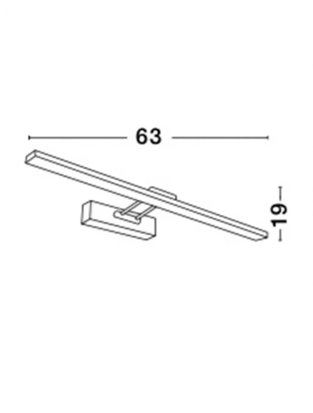 Aplica de perete structura din Aluminiu Argintiu si abajur din Acrilic Alb H19xL45cm IP44 8W 310lm 4000k ROSA