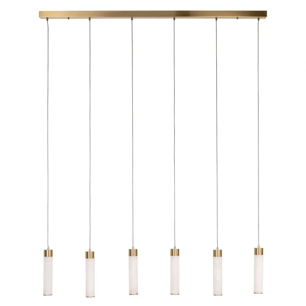 Lustra din Metal/Alabastru Auriu/Alb L150xH185cm Elaris Richmond interiors