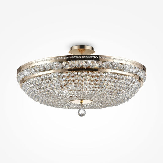 Candelabru din Metal Auriu cu 12 becuri E14 60W D65xH34cm Ottilia