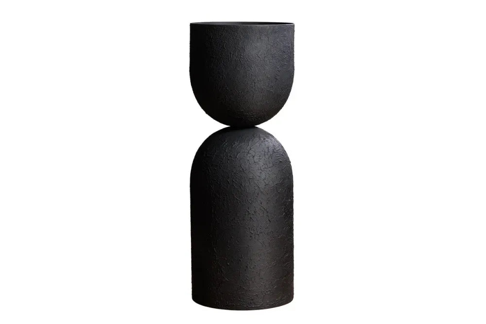 Ghiveci decorativ din Metal Negru H56xL20cm Sandglass L