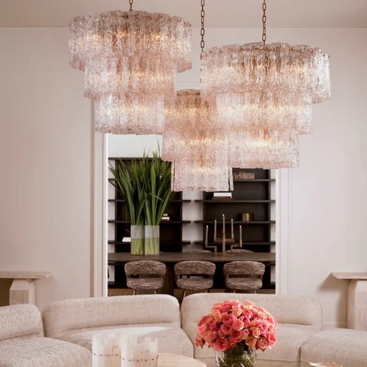 Candelabru din Metal Alama si Sticla Transparent H72xD81cm Almeria Eichholtz