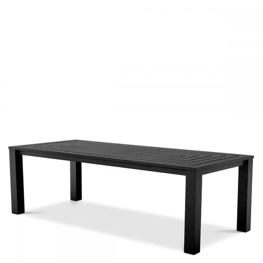 Masa de exterior din Metal Negru H74.5xL240cm Vistamar Eichholtz