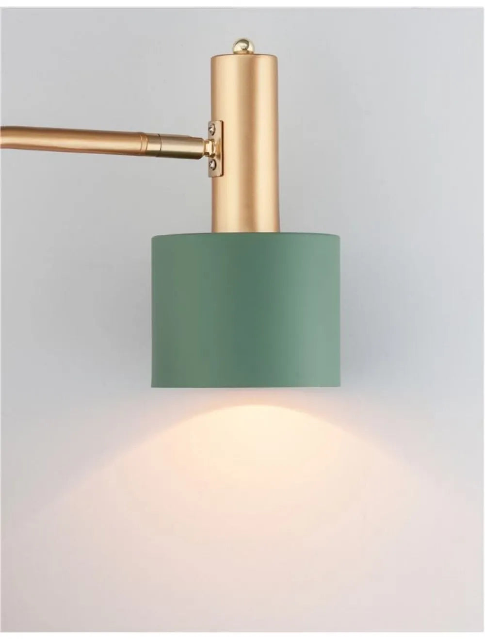 Lampa de podea structura din Metal Auriu/Alb si abajur din Metal Verde H165xL12.5cm IP20 PAZ