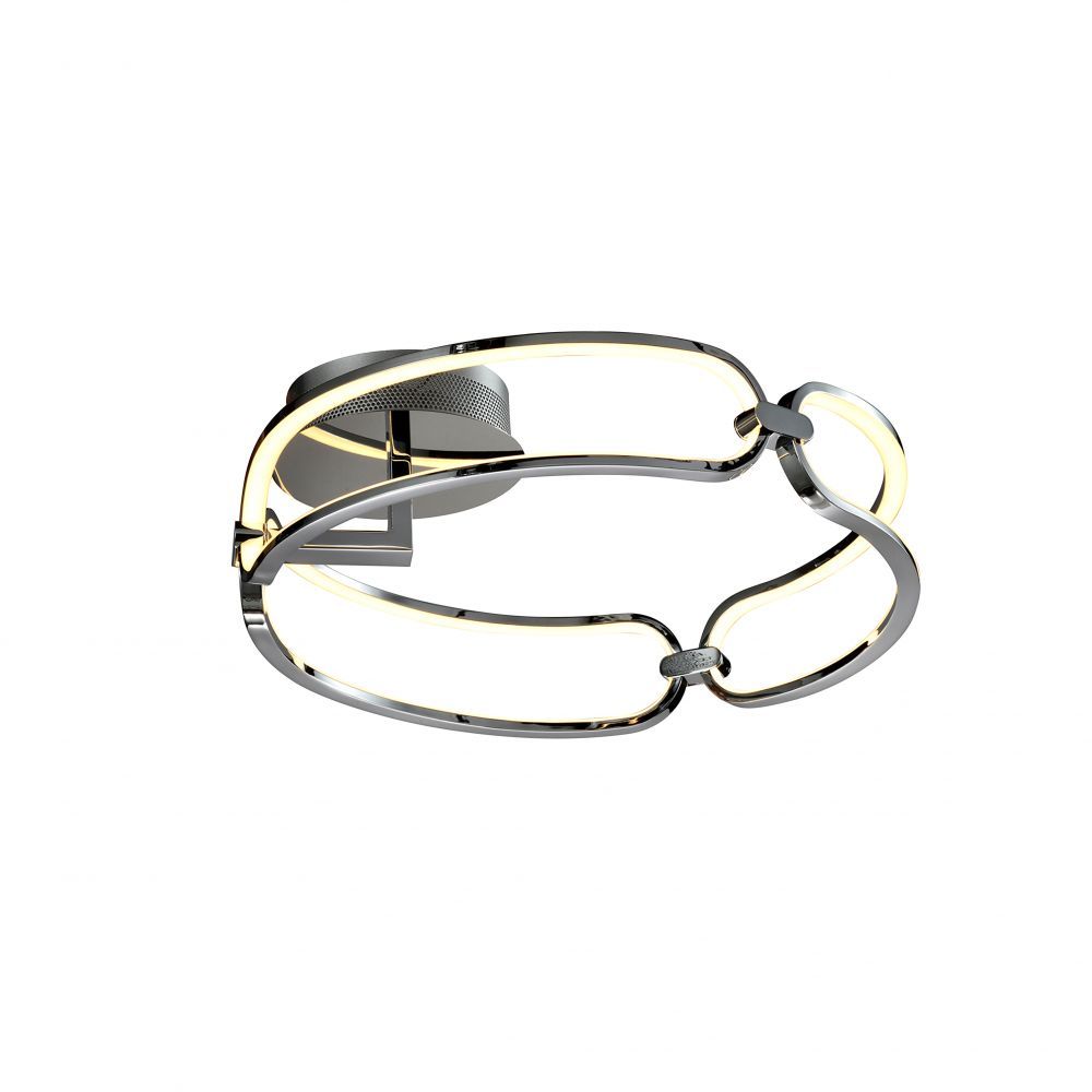 Plafoniera Rotunda din Metal si Metal Argintiu/Argintiu Colette D47xH16cm