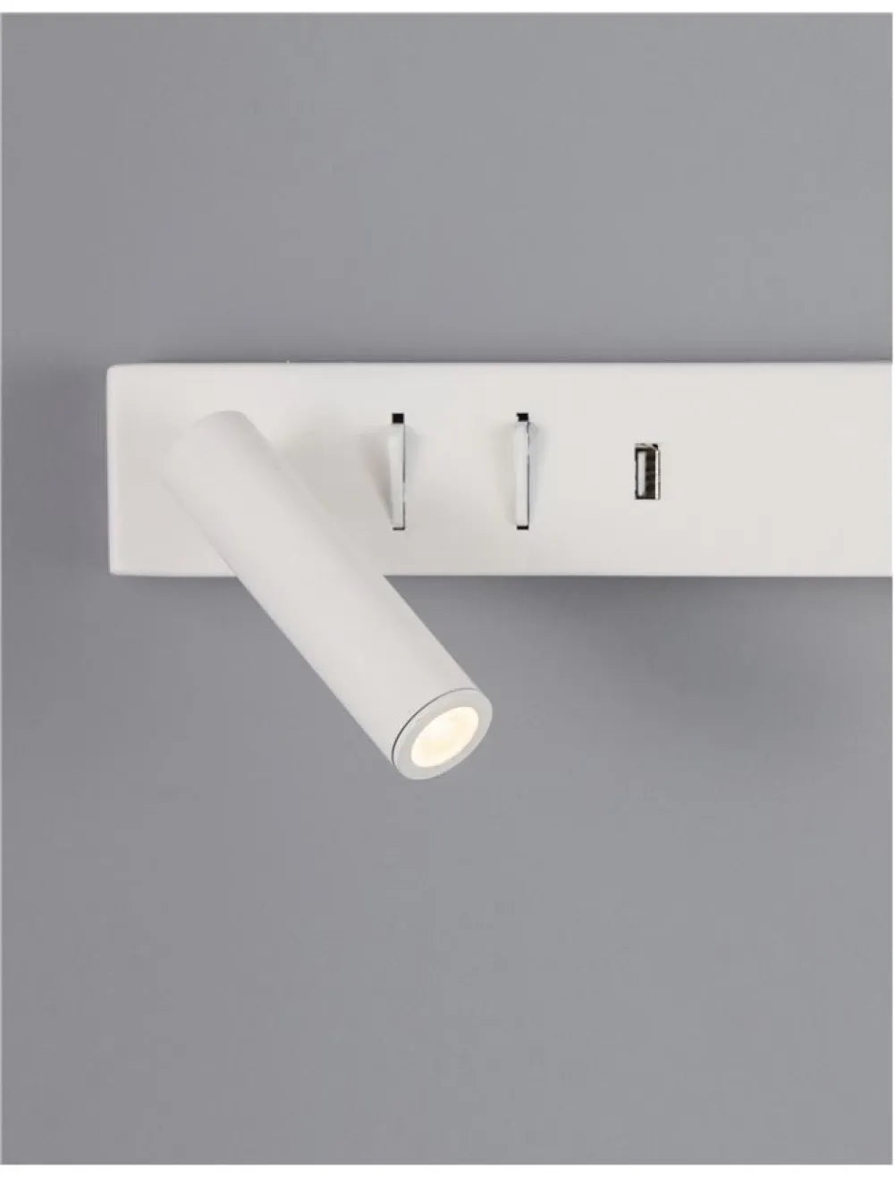 Aplica de perete structura din Metal Alb si abajur din Acrilic  H8xL35cm IP20 8W 560lm 3000k VIDA