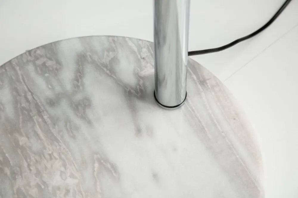 Lampa de podea din Metal Argintiu si Textil Alb H170-200xL170-180cm Big Bow