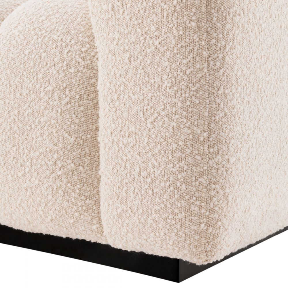 Canapea fixa Kelly S Eichholtz tapitata cu Stofa boucle Crem L234cm
