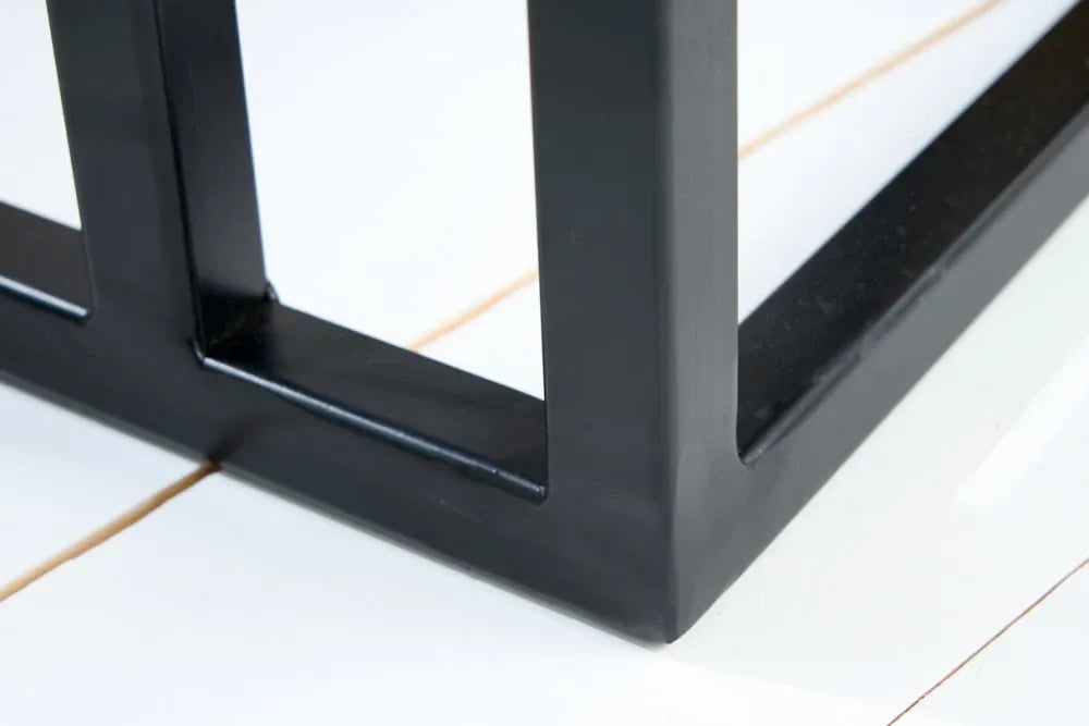 Masuta laterala din Lemn de mango Maro si Metal Negru L30xH60cm Concierge