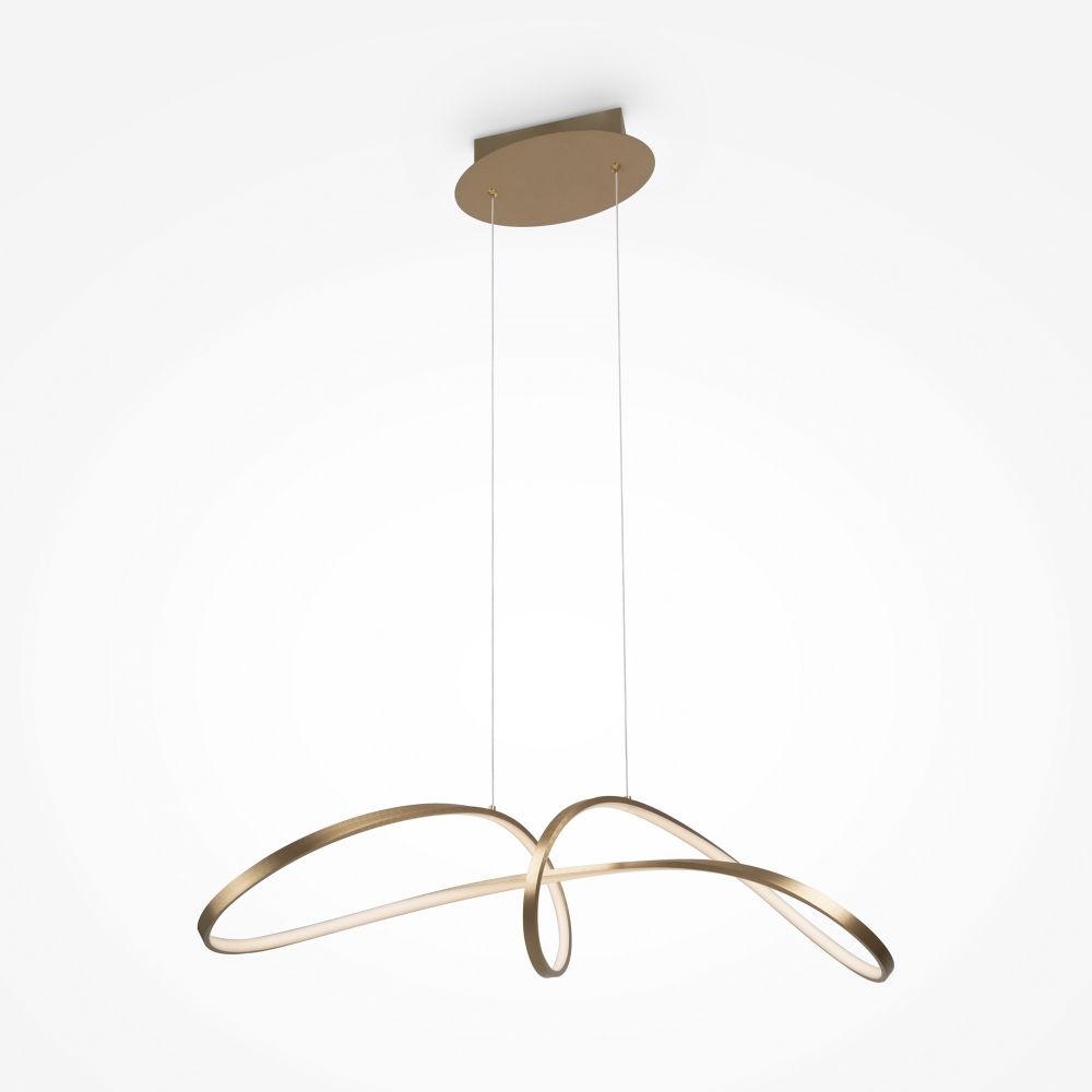 Lustra din Aluminiu Auriu L93xH29cm Curve