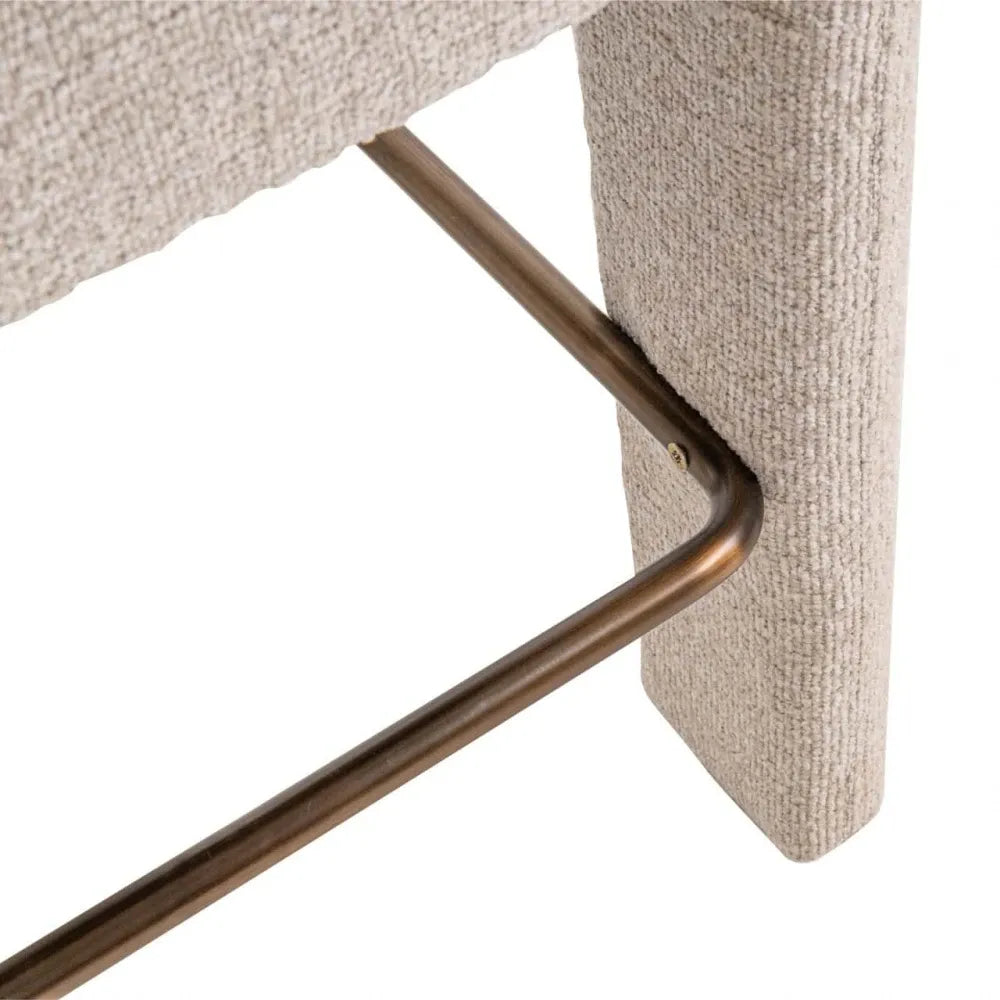Scaun de insula tapitat cu Stofa Crem L56xH94cm Belle Richmond interiors