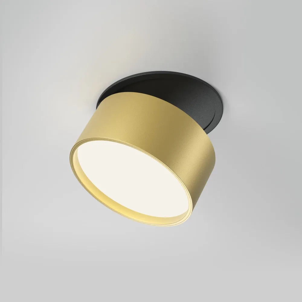 Spot incastrat din Aluminiu Negru/Auriu mat H6.6xD8.5cm 12W 620lm 2200-4000k Onda