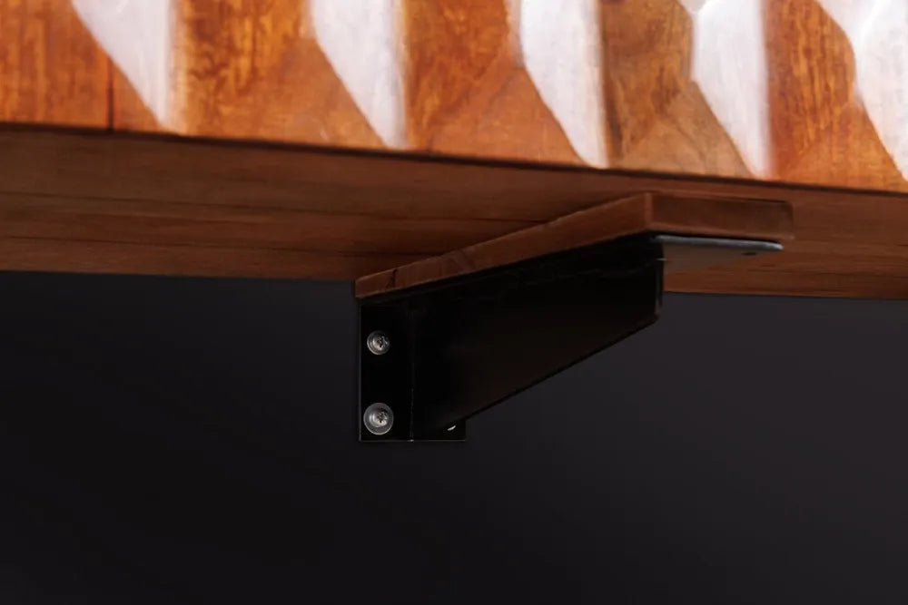 Comoda TV suspendata din Lemn de mango Maro L160xH29cm VULCANO