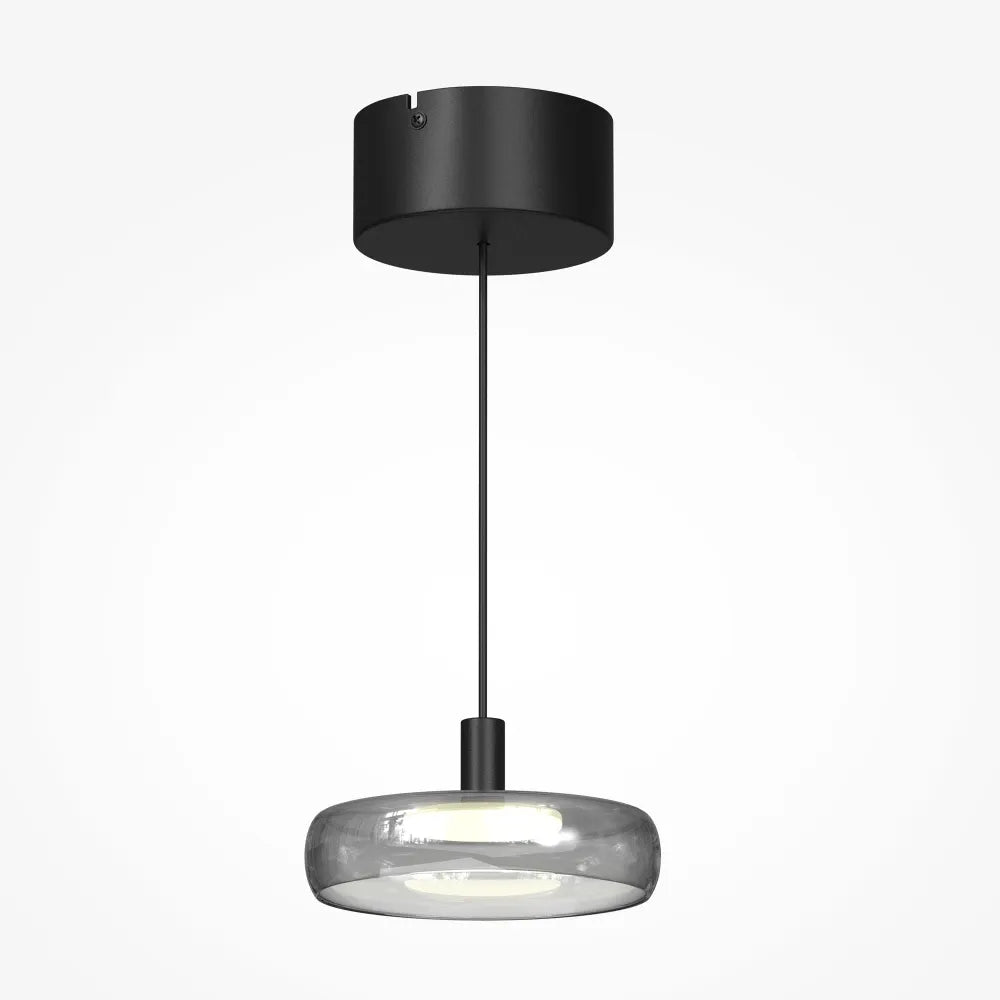Pendul din Metal Negru si Sticla Negru H200xD20cm Float