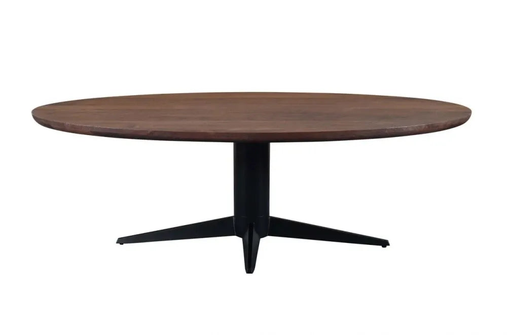 Masa ovala din Metal Negru si Lemn de mango Maro L230xH76cm Stafford Richmond interiors