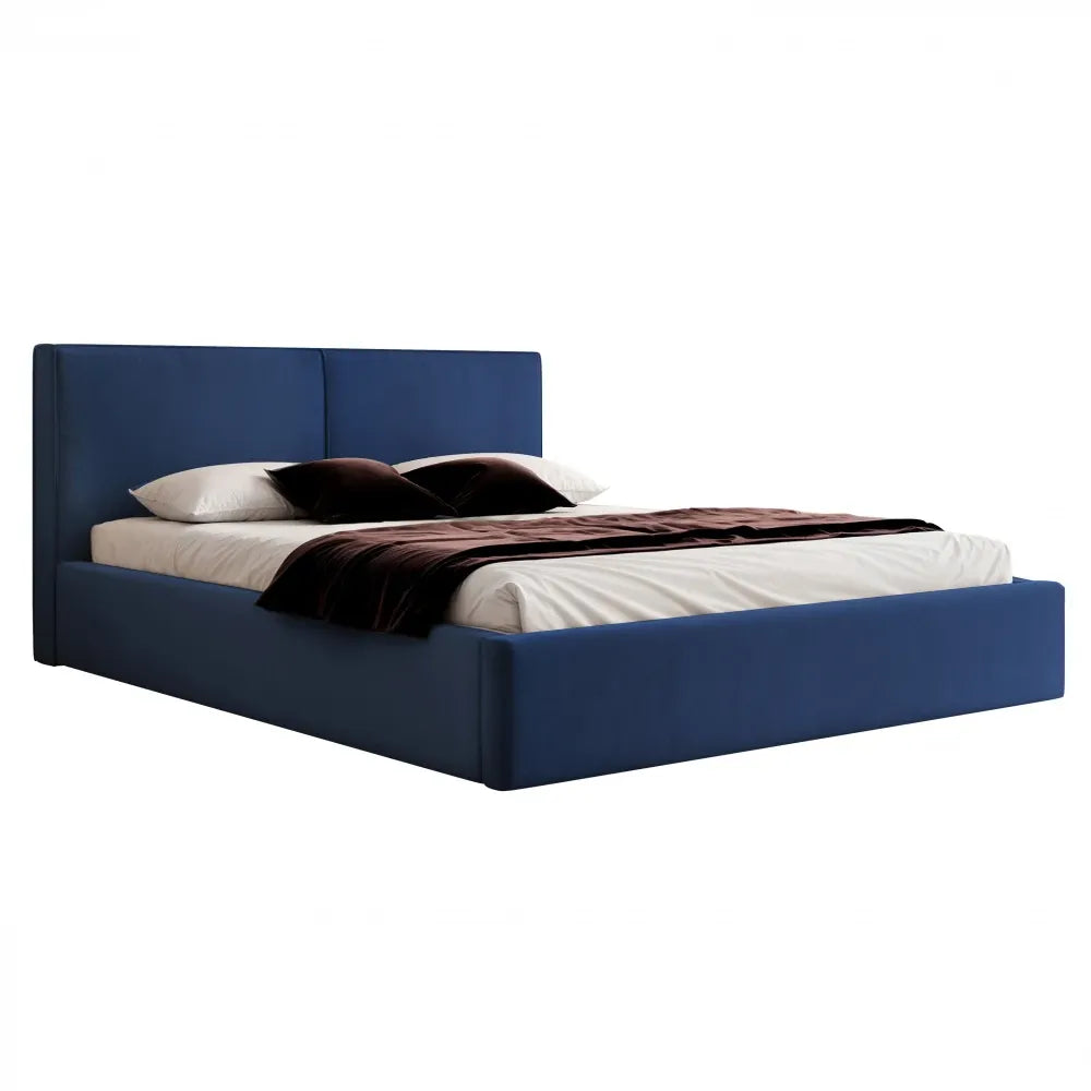 Pat 200 x 200 tapitat cu Catifea Dream velvet Albastru Noma
