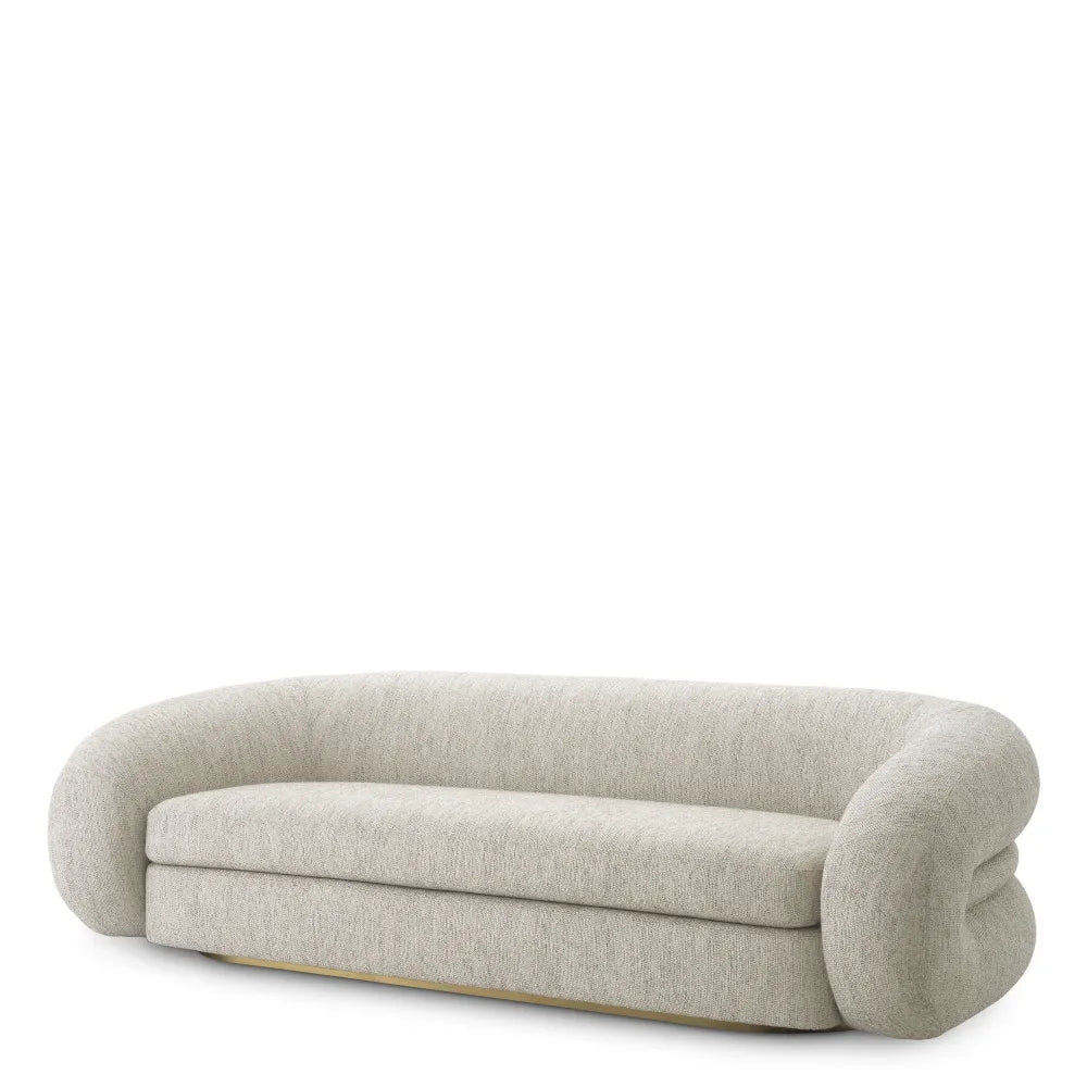 Canapea tapitat cu Stofa Splendor Gri L230xA103xH64cm Cosenza Eichholtz