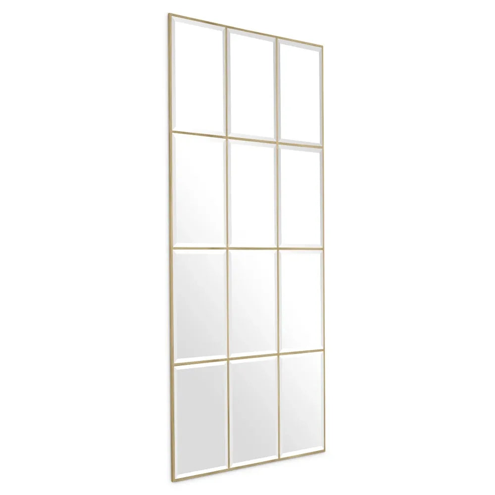 Oglinda cu rama din Metal/MDF Alama L75.5xH150cm Kravis Eichholtz