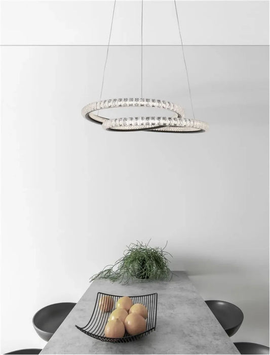 Lustra din Aluminiu Negru H120xL48cm IP20 45W 2800lm 3000k GINEVRA