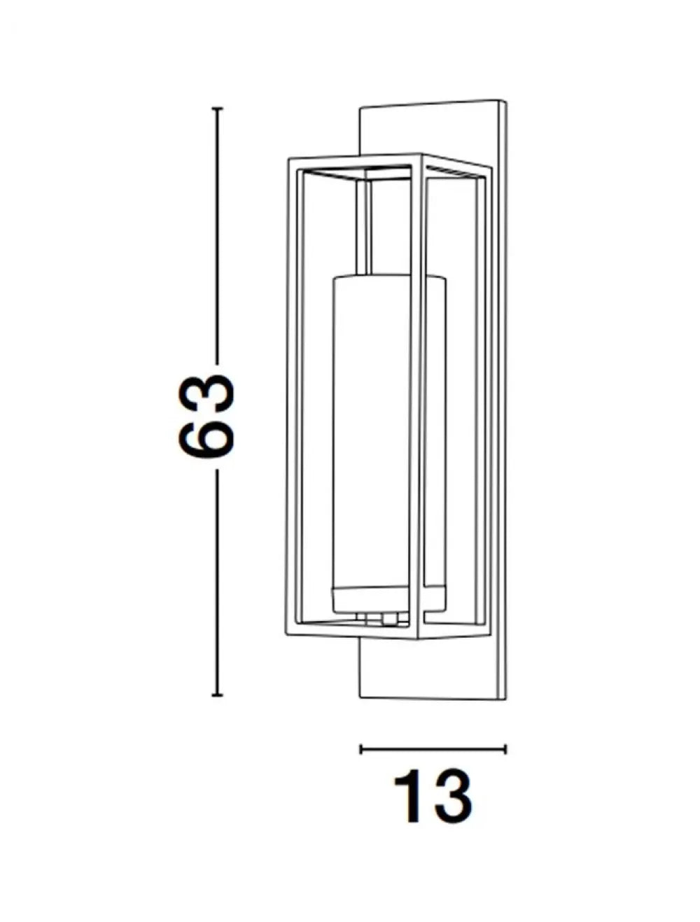 Aplica de perete structura din Metal Auriu si abajur din Sticla Alb H63xL13cm IP20 JULIET