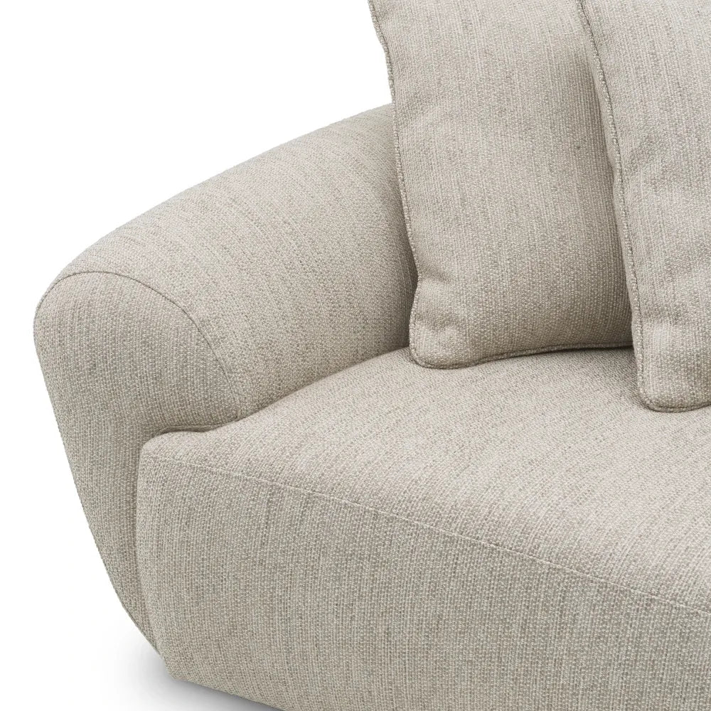 Canapea tapitat cu Stofa Gri deschis L230xA126xH67cm Siderno Eichholtz