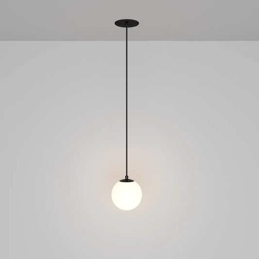 Pendul incastrat din Aluminiu Negru H220xD10cm IP 20 5W 300lm 3000k Luna