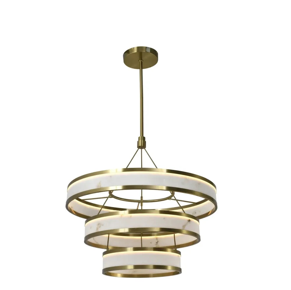 Candelabru din Metal/Rasina Auriu/Alb D80xH120cm Cealora Richmond interiors