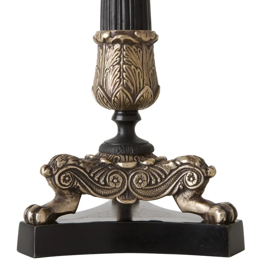 Suport lumanare din Metal Negru/Alama L13xH27cm Perignon Eichholtz