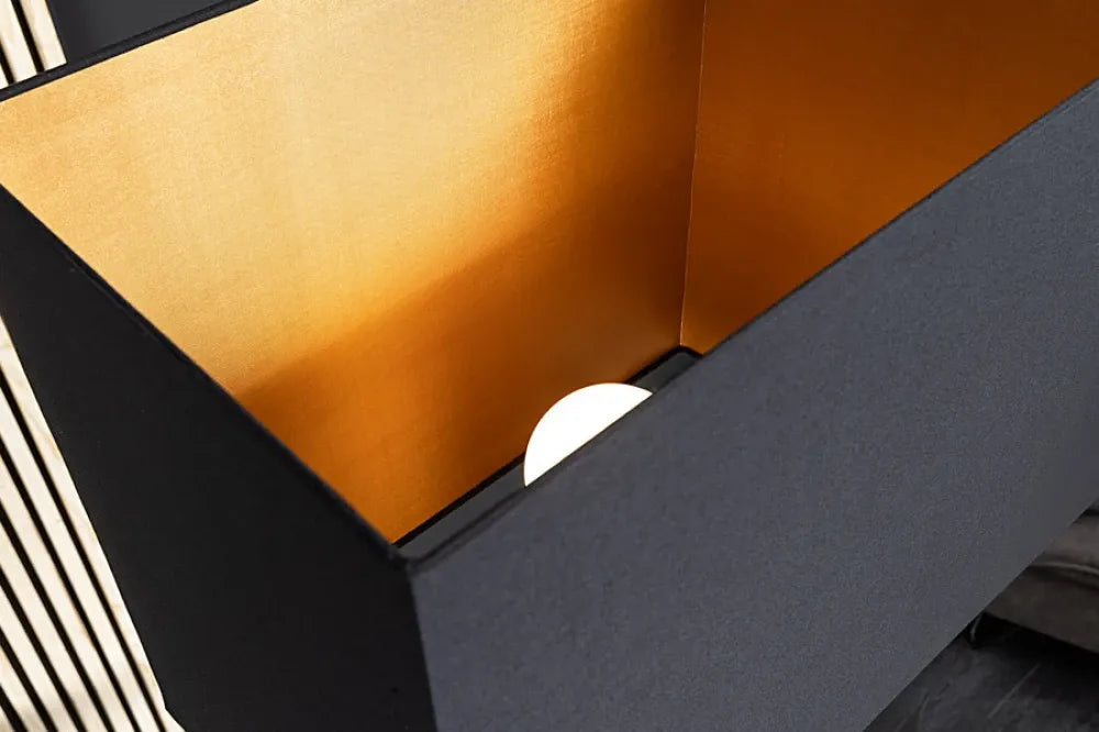 Lampa de podea din Lemn/Metal Maro/Negru si Textil Negru L45xH166cm DESIGNED BY NATURE