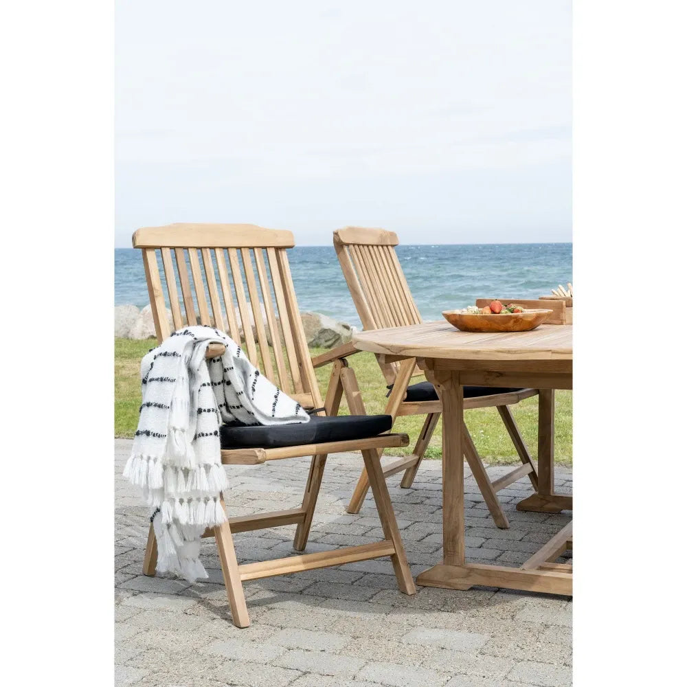 Perna de sezut pentru scaune de exterior 42x42cm din Poliester Negru Alture