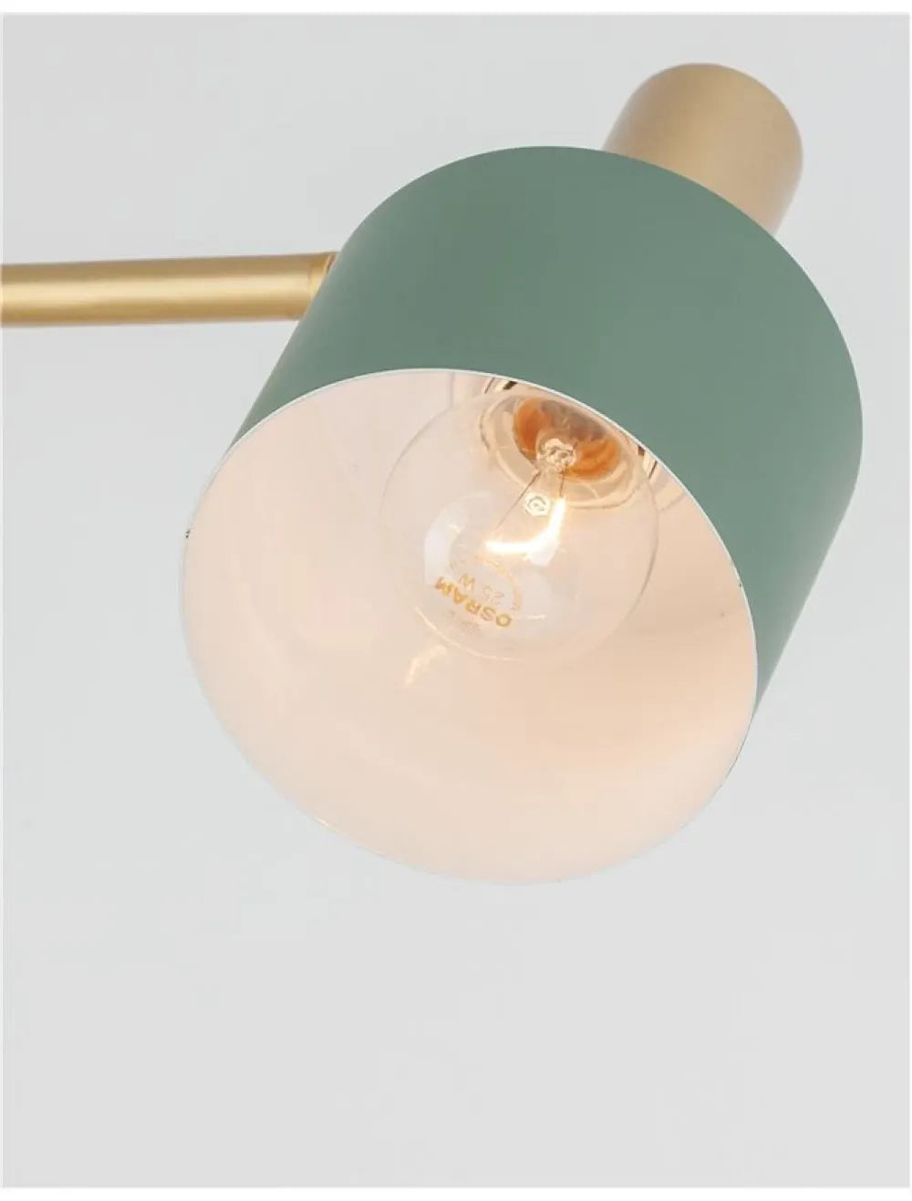 Lampa de podea structura din Metal Auriu/Alb si abajur din Metal Verde H165xL12.5cm IP20 PAZ