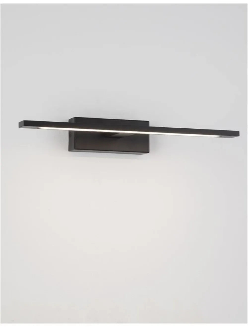 Aplica de perete structura din Aluminiu Negru si abajur din Acrilic Alb H6xL41.5cm IP44 12W 913lm 3000k MONDRIAN