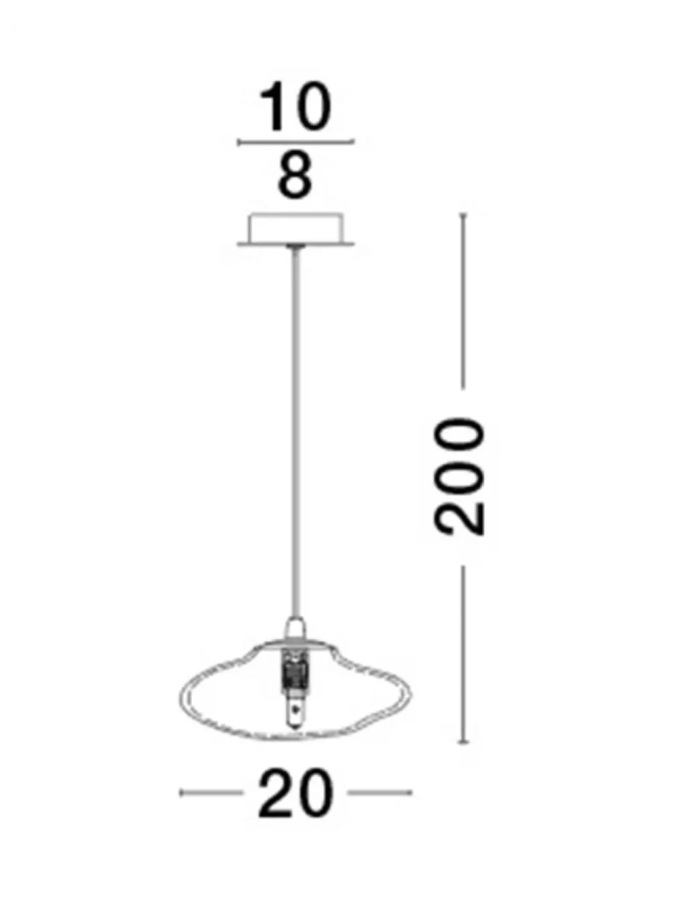 Pendul structura din Metal Auriu si abajur din Sticla Transparent H200xL20cm IP20 KING