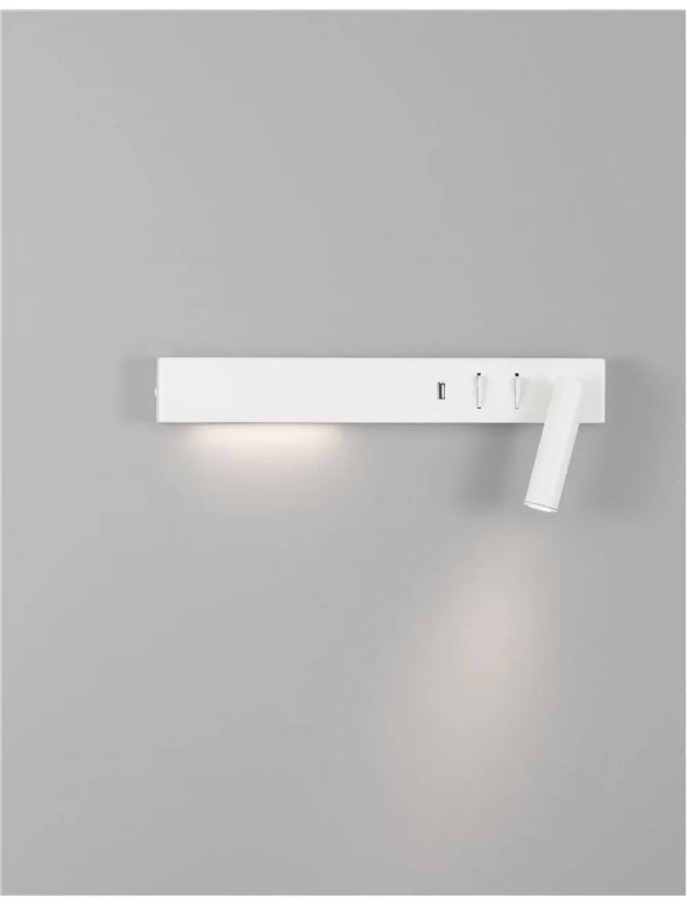 Aplica de perete structura din Metal Alb si abajur din Acrilic  H8xL35cm IP20 8W 560lm 3000k VIDA