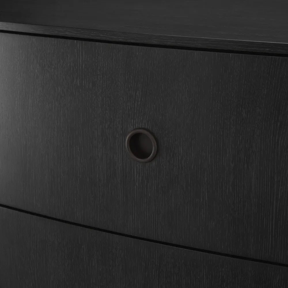 Comoda din Furnir de stejar Gri carbune L130xH100cm Splendora Eichholtz
