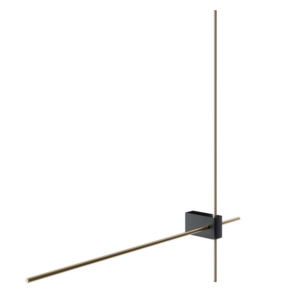 Aplica de perete Aluminiu Negru/Auriu L65xH3cm Pars