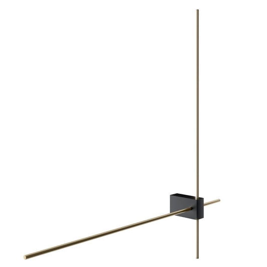 Aplica de perete Aluminiu Negru/Auriu L65xH3cm Pars