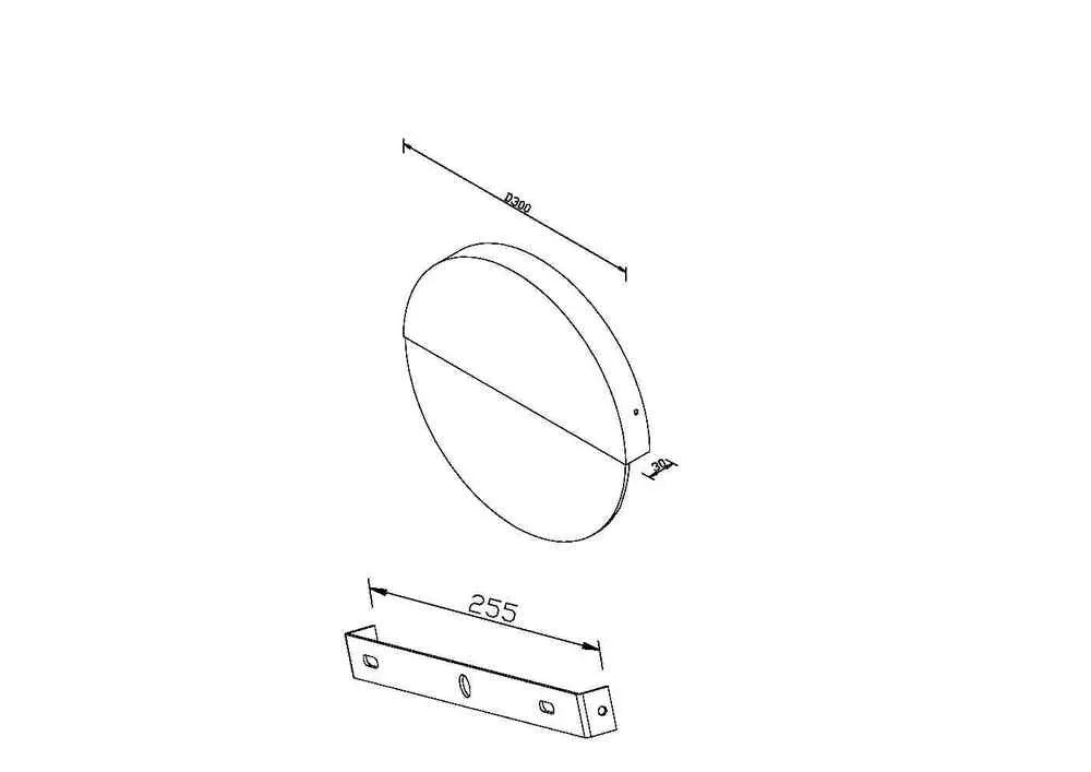 Aplica de perete din Metal Alama H30xd30cm 13W 200lm 3000k Jupiter