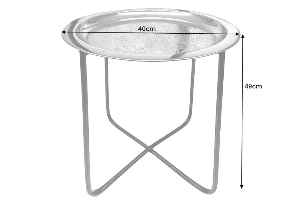 Masuta laterala din Metal Negru L40xH49cm Casablanca