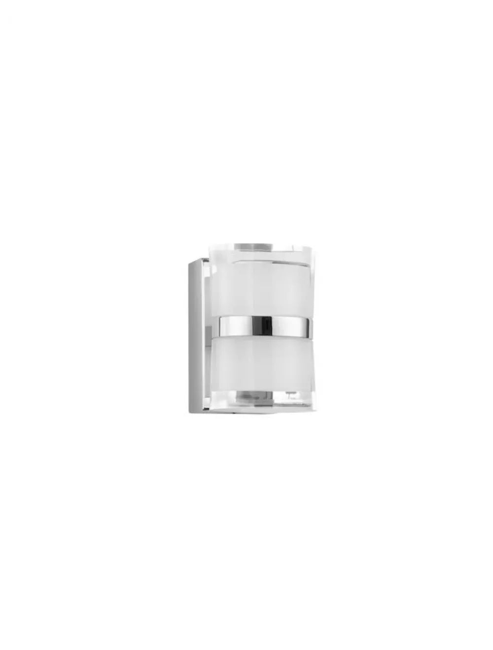 Aplica de perete structura din Aluminiu Argintiu si abajur din Acrilic Alb H7.5xL8.5cm IP44 10W 1026lm 3000k SABIA