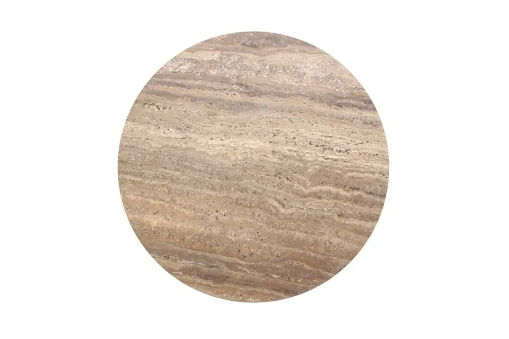 Masuta laterala din MDF/Metal Maro si Travertin Maro L40xH70cm Russo Richmond interiors
