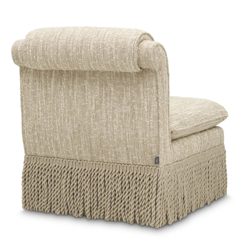 Fotoliu tapitat cu Stofa boucle Crem L62xA79xH74cm Fairburn Eichholtz
